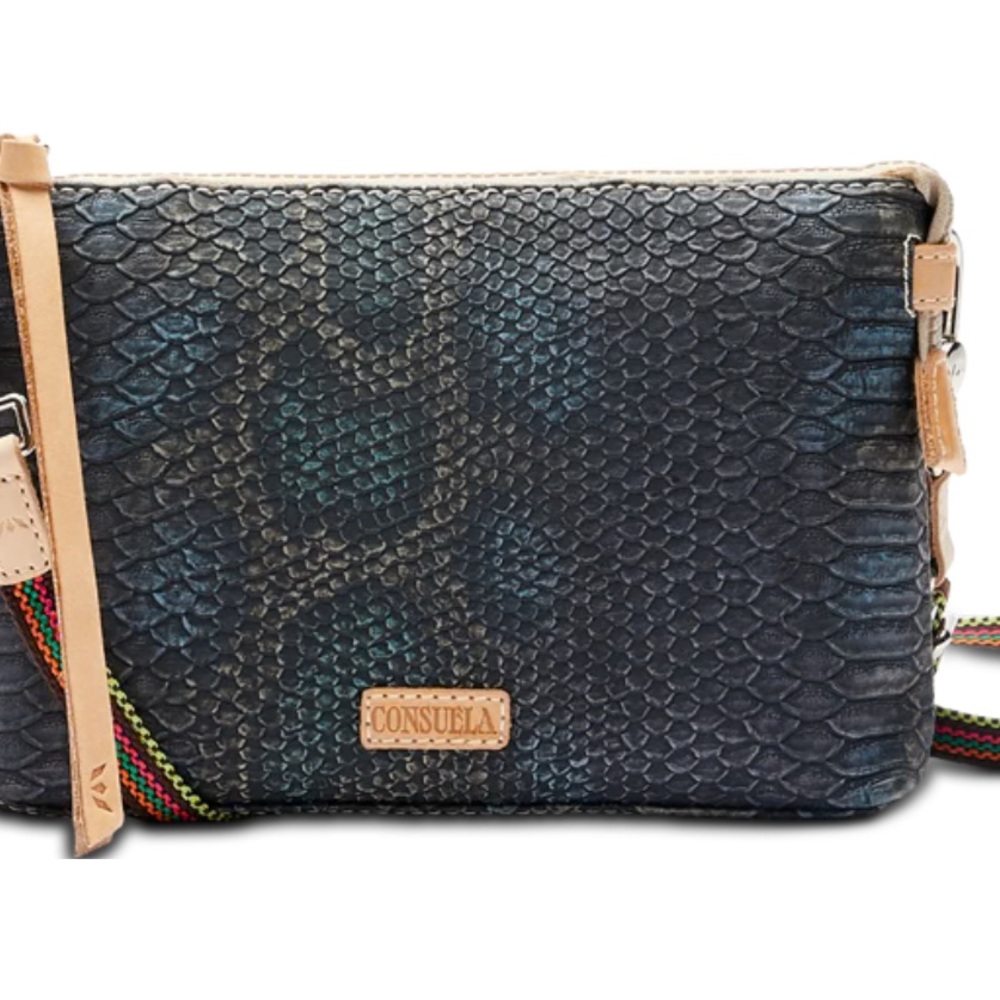 Consuela Textured Black Crossbody Bag